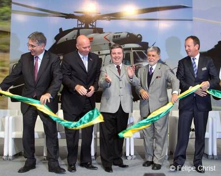 helicopter news October 2012 Eurocopter Inaugurates Plant in Brazil