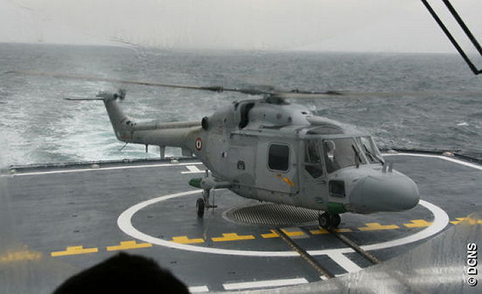Lynx First Deck Landings Trials on FREMM Frigate