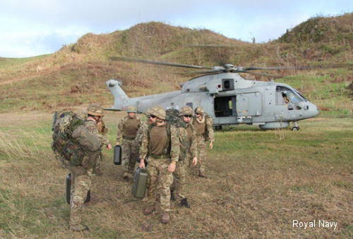 Royal Navy delivering aid to the Philippines