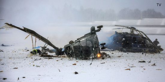 Helicopters collide near Berlin stadium