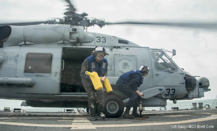 Sikorsky MH-60R Seahawk from  Helicopter Maritime Strike Squadron 35 (HSM-35)