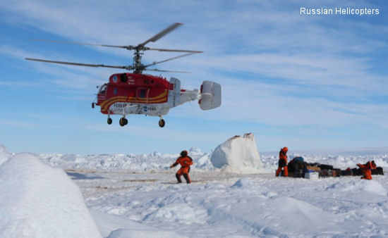 Ka-32A11BC rescues passengers from Akademik Shokalskiy ship trapped in Antarctic sea ice