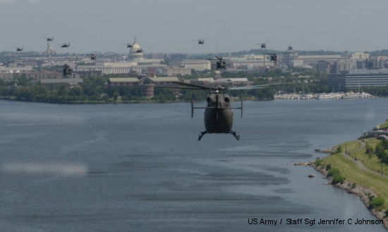 Army aviators fill Washington skies