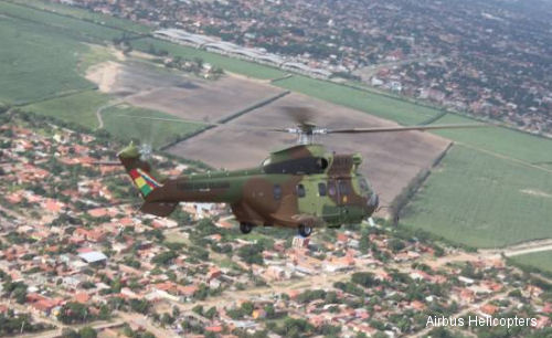 Airbus Helicopters delivers the 2nd Super Puma AS332 C1e to the Bolivian Air Force