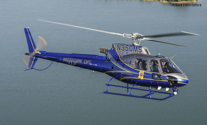 AS350B3e delivered to Mississippi DPS