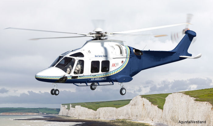 Kent, Surrey and Sussex Air Ambulance Trust selects the AW169 for HEMS in UK. To be Operated by Specialist Aviation Services