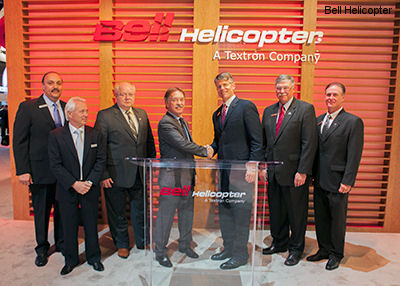 Abu Dhabi Aviation signs for 10 Bell 525 Relentless
