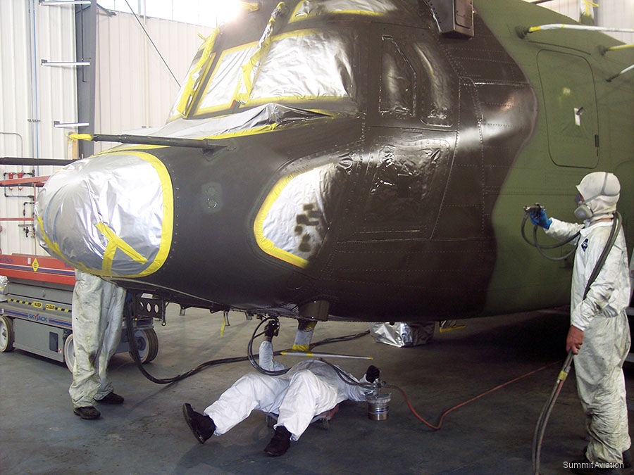Summit Aviation Prepares Chinook For Civilian Job