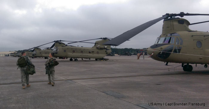 B Company, 3rd Battalion, 126th Aviation Regiment, New York National Guard are now operating the CH-47F Chinook helicopter which replaced the previous variant CH-47D