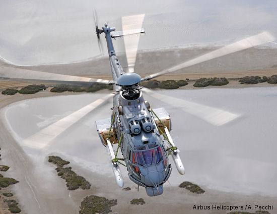 Brazilian EC725 undergoes flight tests with Exocet