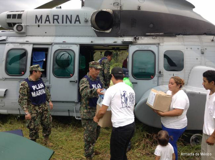 Mexican Navy EC725 Hurricane Odile Relief