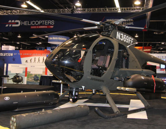 MD Unveils New MD 530G Scout Attack Helicopter