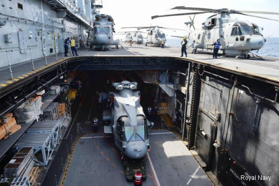 Royal Navy Merlin Mk2 in Exercise Deep Blue