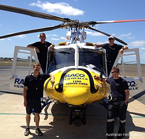 Australian Helicopters Movember adorned helicopters