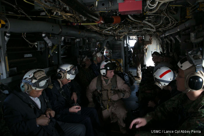 Marines showcased the Osprey in mainland Japan