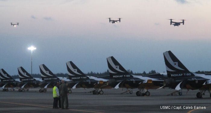 Ospreys refuel in mid-air en route to Singapore