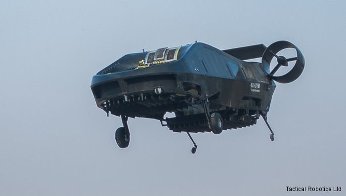 Tactical Robotics Ltd AirMule Unmanned Air Vehicle (UAV) successfully completed its first untethered flight at the Megiddo airfield in northern Israel