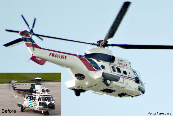 Vector Aerospace Refinish Job of Airlift Super Puma