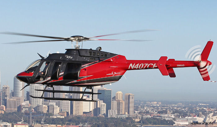 Hawker Pacific 407GX at Sanctuary Cove Boat Show