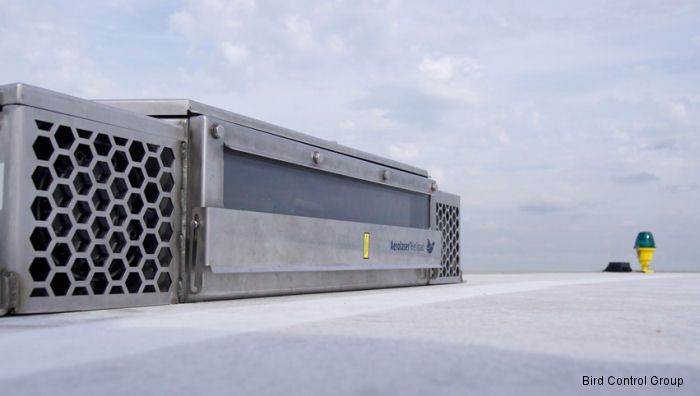 Laser and Sound System to Repel Birds from Oil Rigs