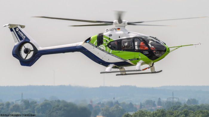 A quieter and more fuel efficient future for rotorcraft flight was unveiled by Airbus Helicopters today with its Bluecopter demonstrator