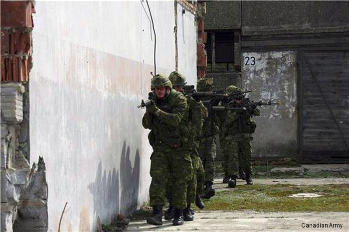 Canadian troops participate in mountain operation training in Poland