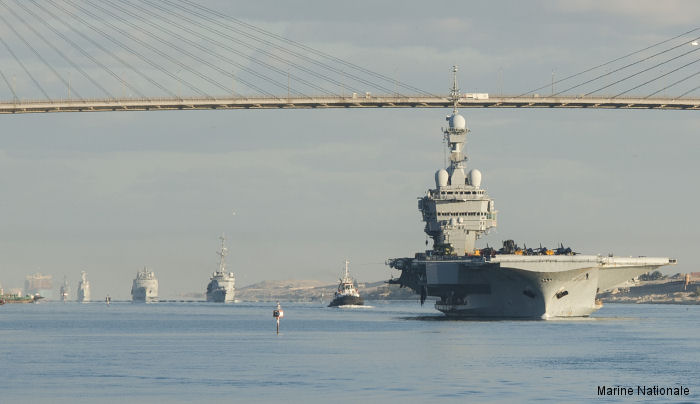 Charles de Gaulle Aircraft Carrier Crossed Suez Canal