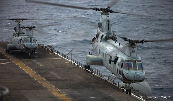 HMM-262 was stationed at Hawaii between 1971 and 1992 when they moved to Japan. They were redesignated VMM-262 in 2013 after transitioned to the Osprey tilt-rotor