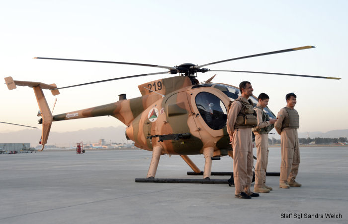 MD-530 “Jengi” helicopters depart Kabul for first expeditionary operations in Helmand province