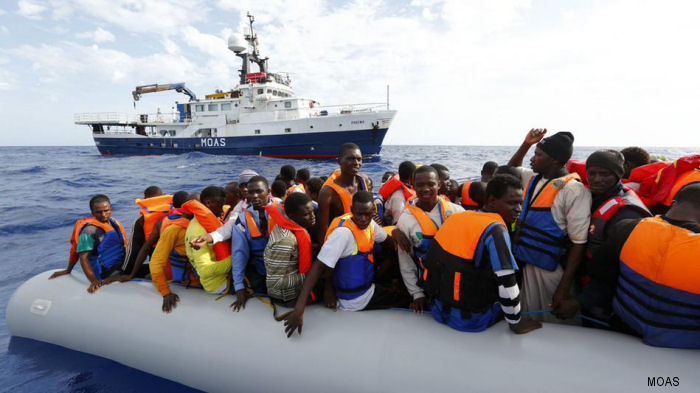 Schiebel Camcopter UAV Rescue Refugees Again