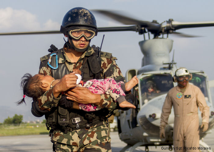 U.S. Joint Task Force 505 (JTF 505) Operation Sahayogi Haat (Helping Hand) was sent for relief operations following the 7.8 magnitude earthquake struck the country April 25.