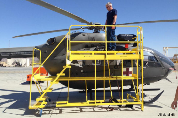 All Metal MS announced the release of custom maintenance stands for the UH72/EC145 helicopter