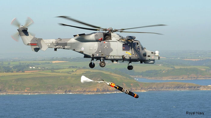 A Royal Navy Wildcat of 825 Naval Air Squadron spent two days over Falmouth Bay practising torpedo attacks, culminating in the launch of a dummy weapon.