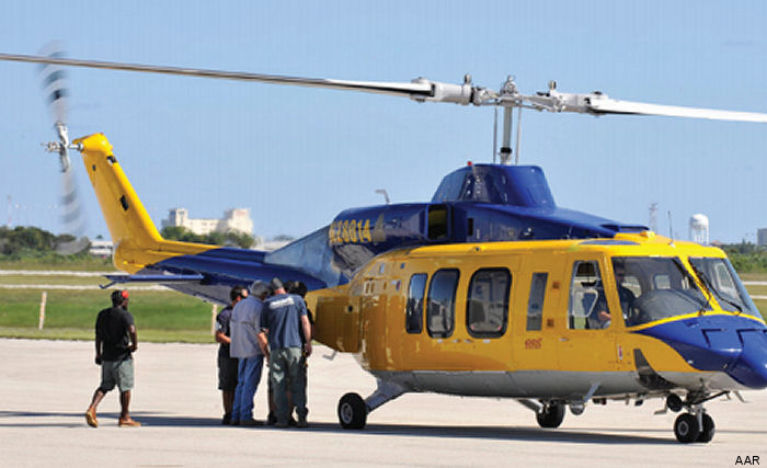 Helicopter Bell 214ST Serial 28118 Register N28014 A4O-CJ used by EP Aviation ,State of Utah ,Royal Oman Police. Built 1983. Aircraft history and location