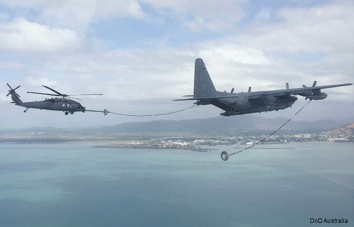 US Air Force HH-60G Pave Hawk participating in Search and Rescue exercise Angel Reign with the Royal Australian Air Force on the Outer Reef in Townsville July 1-7