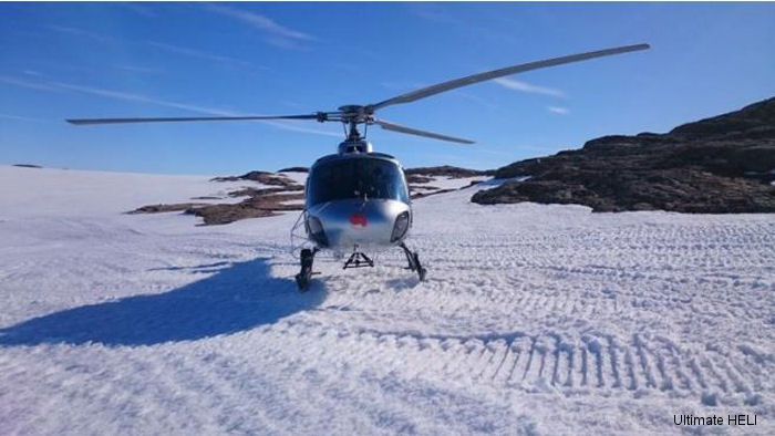 South African company Ultimate Heli uses one AS350 helicopter for scientific research in Antarctica between December and April
