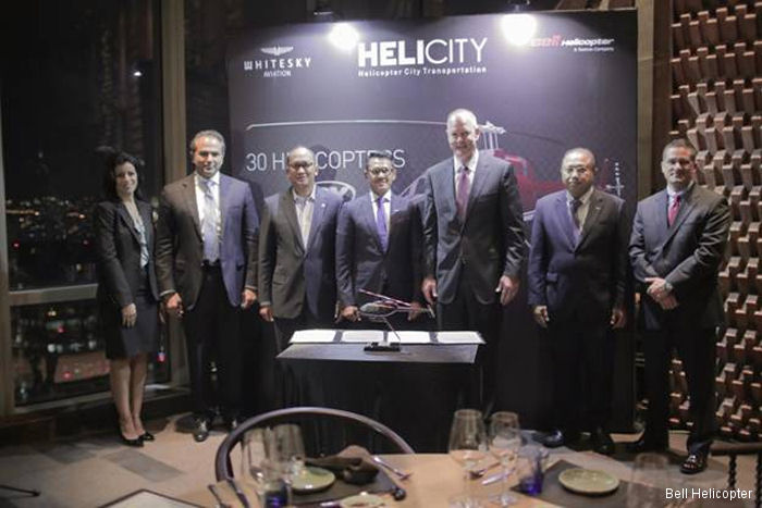 Bell Helicopter and PT Whitesky Aviation sign Letter of Intent for 30 Bell 505 Jet Ranger X Helicopters
