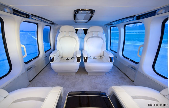 Bell Helicopter and Mecaer Aviation Group (MAG) unveiled the MAGnificent interior for the Bell 525 Relentless at the Monaco Yacht show