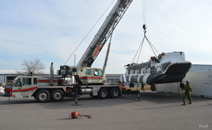 The two remaining RCAF CH-147 D-model Chinook in Canadian inventory have been delivered to museums in Trenton and Petawawa, Ontario. Other two were sold and two were lost in Afghanistan.