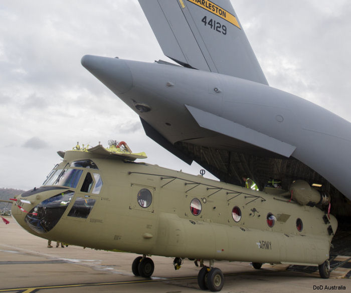 Australia received 3 additional CH-47F Chinooks two and half months ahead of schedule. Australian Army now operates 10 helicopters of this model