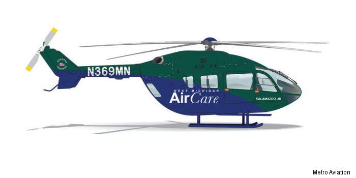 Metro Aviation EC145e for West Michigan Air Care
