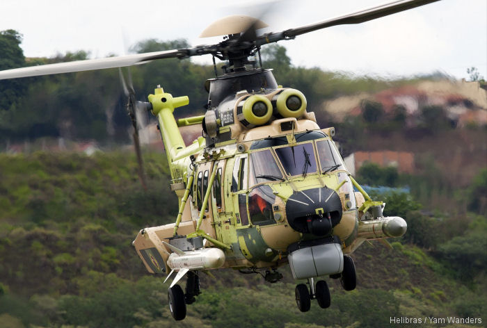 Helibras unveil first Brazilian Navy H225M Caracal armed with 2 MDBA Exocet anti-ship missiles. Five to be delivered between 2018 and 2022