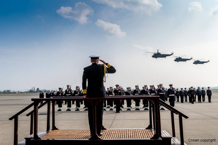 Royal Navy Fleet Air Arm decommissioned 848 Naval Air Squadron and retired the Junglie Westland Sea King HC.4 with a ceremony at RNAS Yeovilton