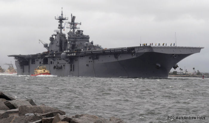 USS Iwo Jima departing to Haiti
