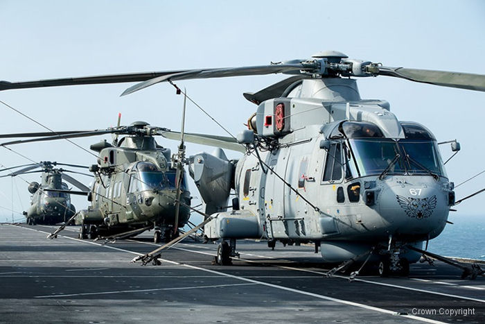 Royal Marines Merlin iMk3 Aboard HMS Ocean