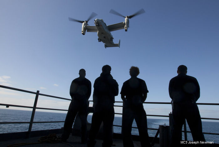 MV-22 Osprey Flight Operations on USS Carl Vinson