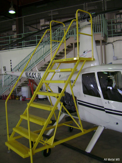 All Metal MS announced the unveiling of its “Safety First” Robinson R22, R44, R66 Maintenance Stand which was delivered to 702 Helicopters located in Las Vegas.