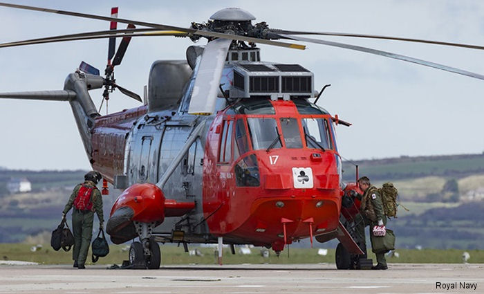 Royal Navy SAR Sea Kings Leave Culdrose