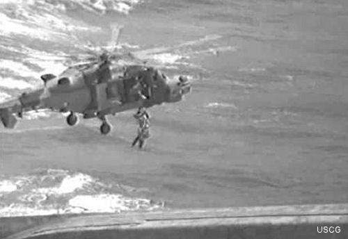 USCG and British AW159 Rescue Three off Vieques