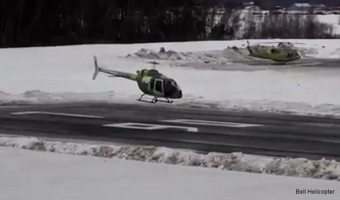 First Flight of Production Model Bell 505